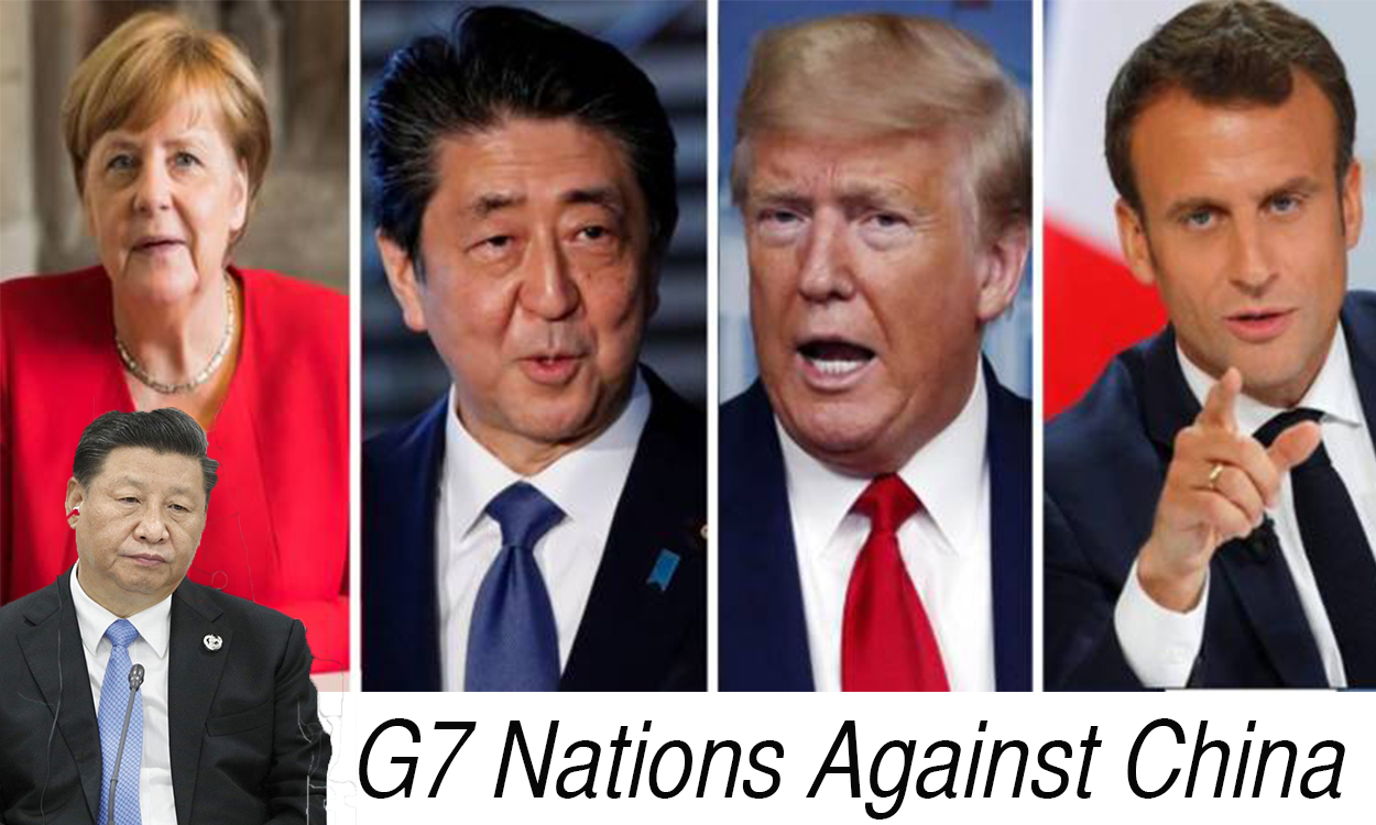 G7 Nations : America, Italy, UK, Japan, Germany, France and Canada reach a Unanimous Consensus "We are all Against China" - Yajoop